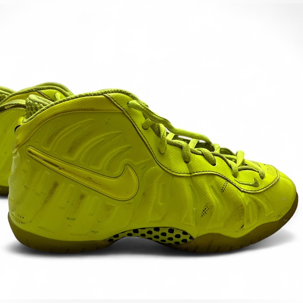 2.5Y Nike Air Foamposite Pro Volt Neon Yellow Unisex Nike Bball Sneakers - Picture 8 of 11